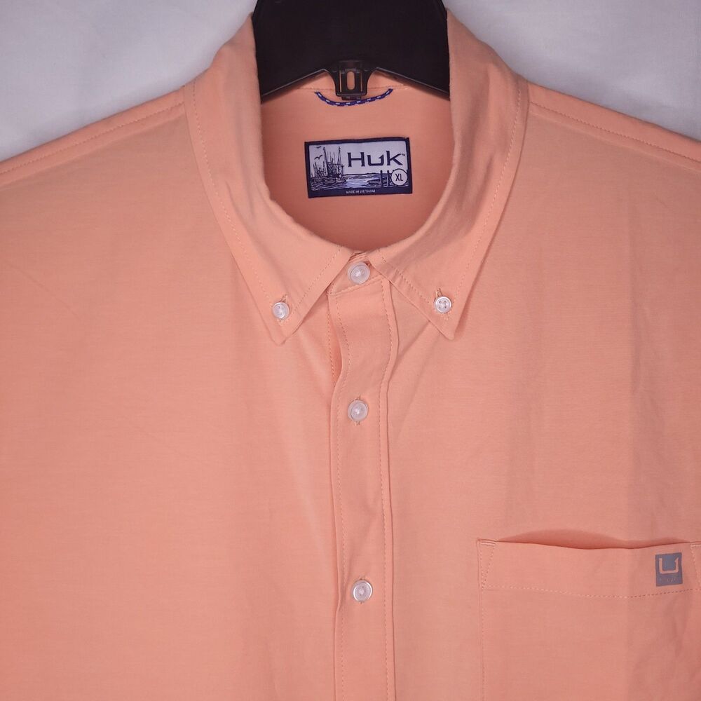 Huk Shirt Mens XL Kona Coral Reef Button Down